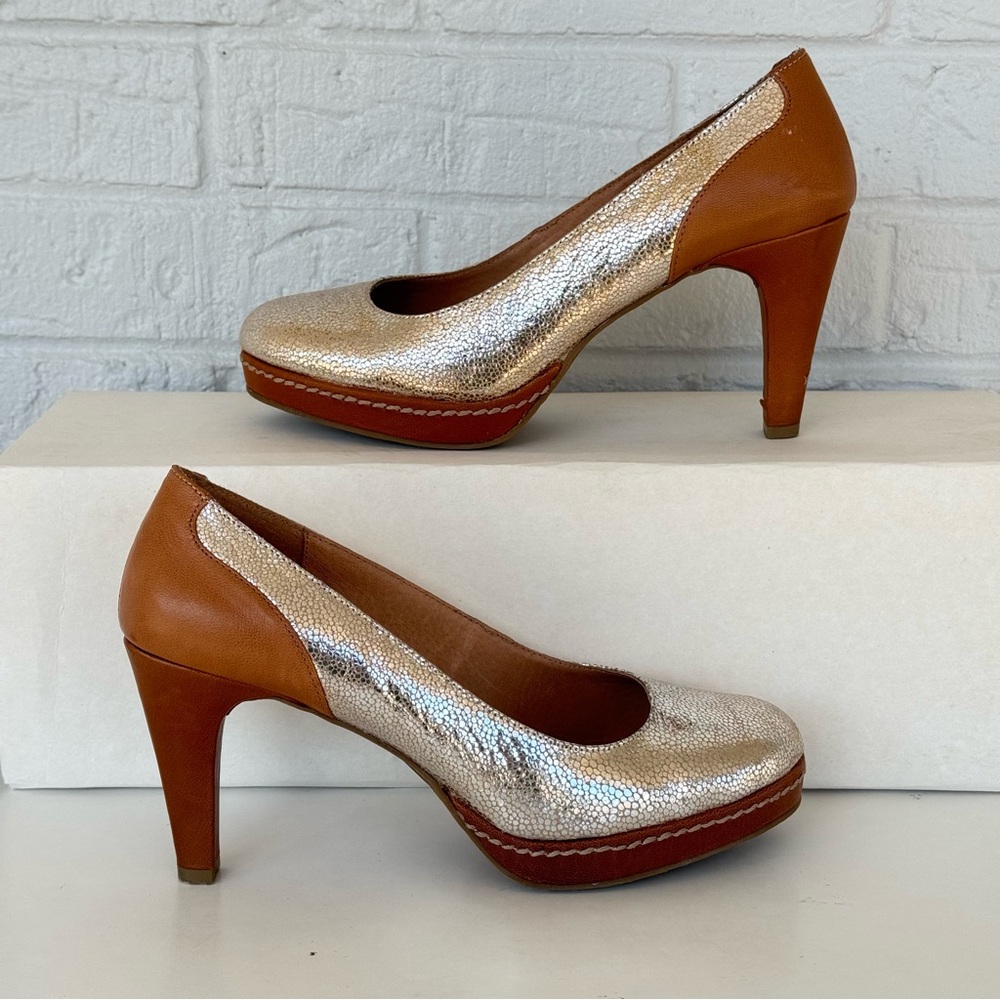Anthropologie Schuler & Sons Philadelphia Leather Pumps Women's 7.5